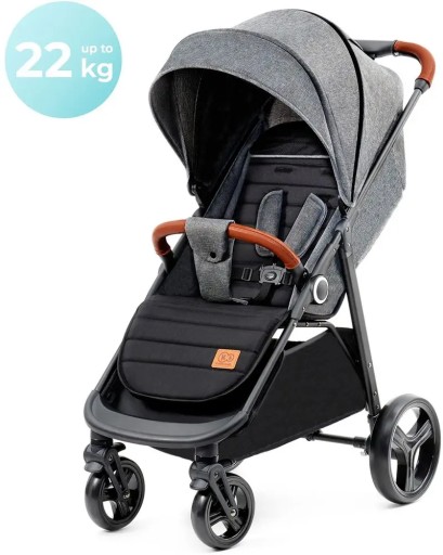 Wózek spacerowy spacerówka 22 kg duże koła i kosz GRANDE PLUS Kinderkraft