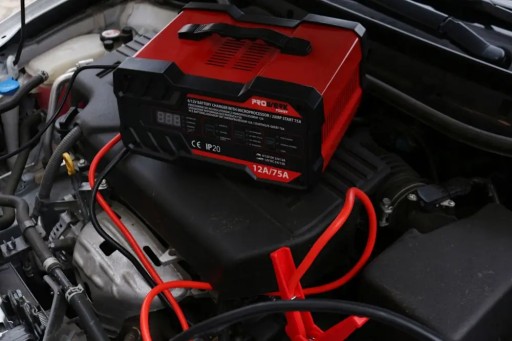PROSTOWNIK ŁADOWARKA DO AKUMULATORÓW Z ROZRUCHEM 6V 12V 12A 75A AGM ŻEL SLA