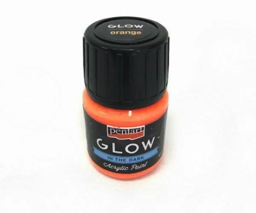 СВЕТЯЩАЯСЯ В ТЕМНОТЕ акриловая КРАСКА Glow Orange 30 мл - Pentart