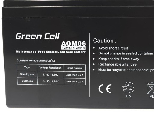 GREEN CELL AGM06 аккумулятор 9 Ач 12 В
