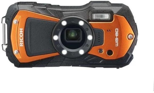 Камера Ricoh WG-80 оранжевого цвета