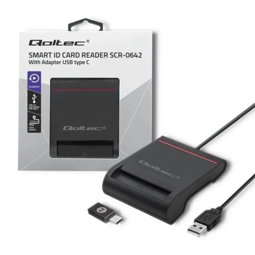 Qo Inteligentny czytnik chipowych kart ID USB 2.0