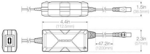 БЛОК ПИТАНИЯ ДЛЯ БЫСТРОЙ ЗАРЯДКИ NOCO BOOST 56 Вт ДЛЯ GB70 GB150 GB500 XGC4