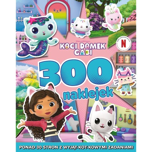 300 наклеек. Кошачий домик Габи