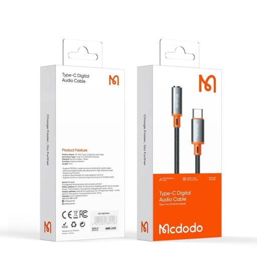 Mcdodo Adapter audio USB-C do AUX mini jack 3.5mm