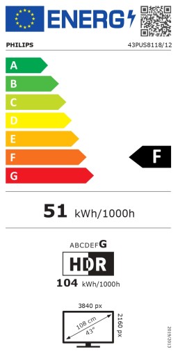 Philips 43PUS8118/12 43-дюймовый 4K UHD телевизор со светодиодной подсветкой Ambilight