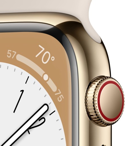 Умные часы Apple Watch series 8 GPS + сотовый телефон 45 мм золотой