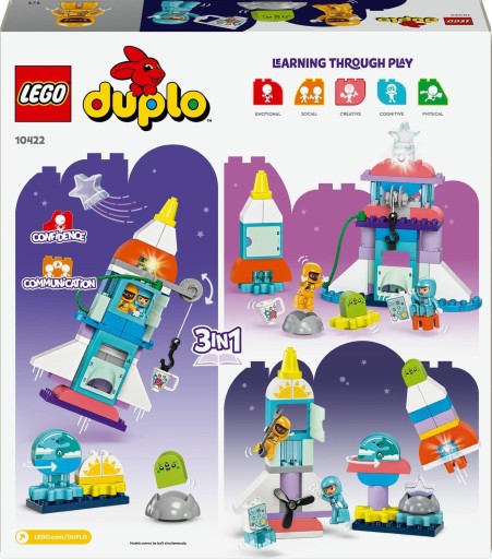 LEGO DUPLO 10422 ПРИКЛЮЧЕНИЯ КОСМИЧЕСКОГО ШАТЛА 3 В 1