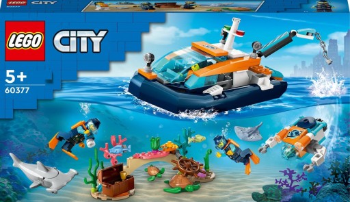 LEGO City Корабль Лодка + Подводная лодка + 3 фигурки 60377