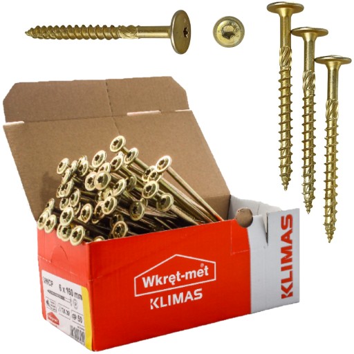 TORX Klimas WKCP 8x220 шурупы столярные для дерева 50 шт.
