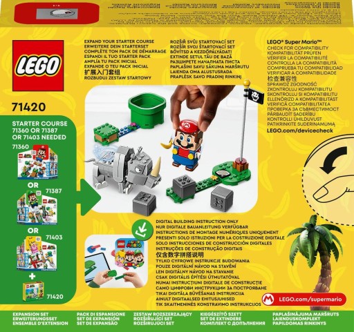 LEGO SUPER MARIO 71420 НОСОРОГ РАМБИ — НАБОР...