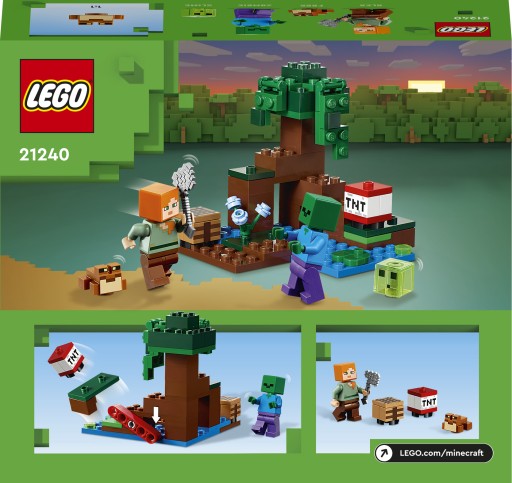 LEGO MINECRAFT - Болотное приключение 21240 + БУМАЖНЫЙ ПАКЕТ LEGO