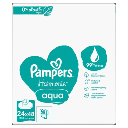 Влажные салфетки Pampers Harmonie Aqua 24 x 48 шт.