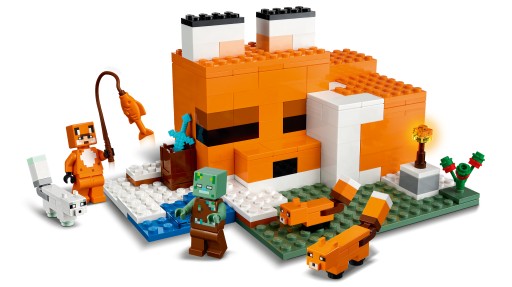 LEGO Minecraft 21178 Fox Habitat Drown Zombie House Коттедж Меч Меч
