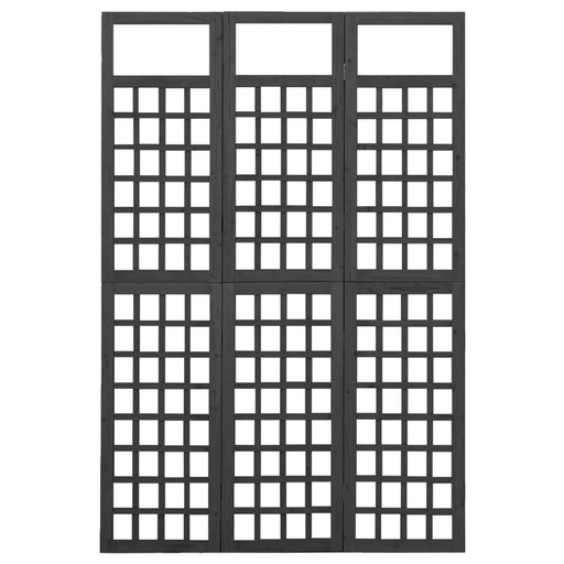 vidaXL Комнатный ширм, 3-панельный/на решетке, еловое дерево, 121x180 см