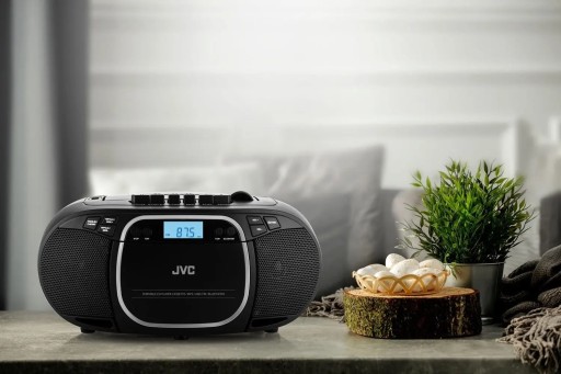 BOOMBOX RADIOODTWARZACZ CZARNY RC-E451B JVC CD USB WyświetlaczLCD MP3 Radio