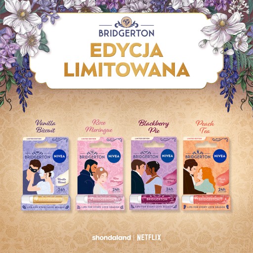NIVEA BRIDGERTON EDITION Vanilla Biscuit Ухаживающая помада для губ 4,8 г