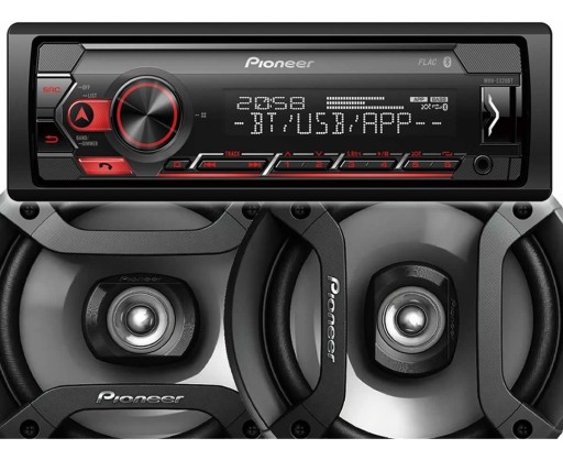 Піонер mvh-s320bt радіо автомобільні fla aux usb mp3 bluetooth мікрофон , фото