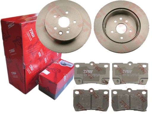 2× trw df6063 диск тормозной тормозные колодки задний kpl. gdb3399 , фото