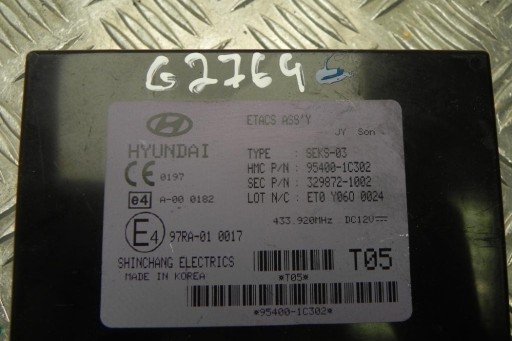 Модульный hyundai получить tb 954001c302 2008 , фото