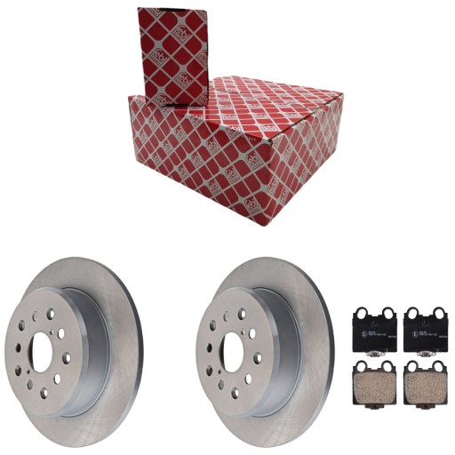 2× febi bilstein 108535 диск тормозной bilstei 170265 набор тормозных колодки дисковые тормоза , фото