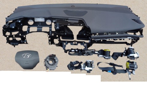 Торпедо консоль комплект подушка безопасности hyundai kon оригинальный , фото