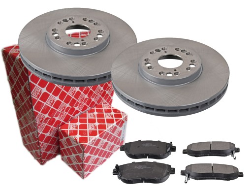 2× febi bilstein 108556 диск тормозной тормозные колодки bilstei 116354 , фото