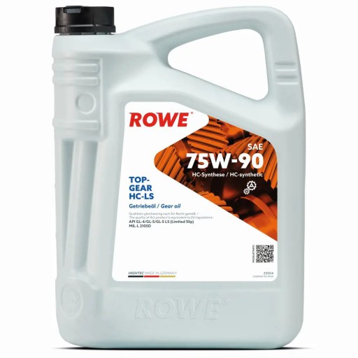 Масло передач do коробки rowe hightec topgear sae 75w-90 hc-ls 5 литров , фото