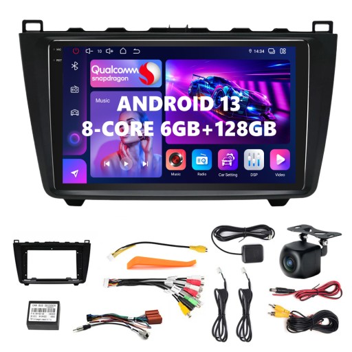 Радио навигация android 13 mazda 6 rui gh 2008-2015 carplay gps 8gb/256gb , фото