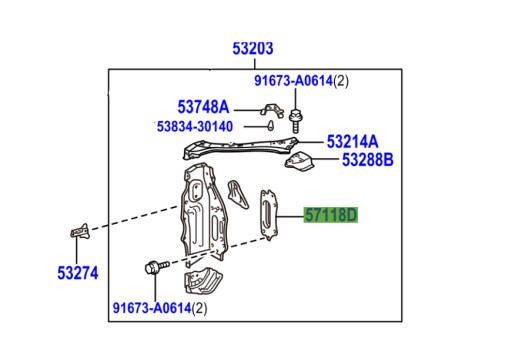 57118-30050 держатель окуляр передней крепление лампы лонжерон lexu is gs , фото