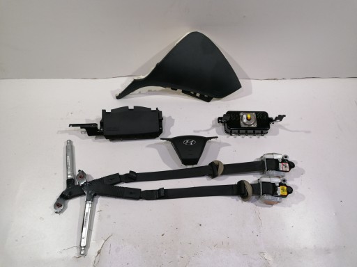 Santa fe 3 iii подушка безопасности управленния пасажира заглушка колено ремень безопасности оригинальный комплект , фото