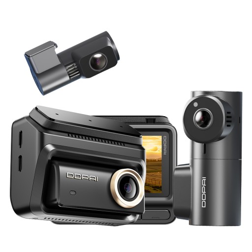 Ddpai z90 pro видеореестратор камера 4k hdr gps переднее mini3x задняя , фото