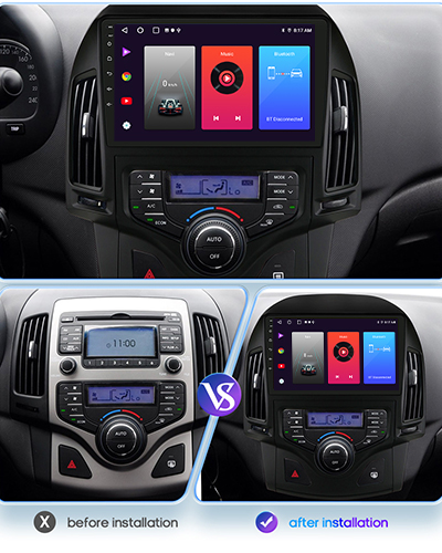 Радио амвтомобильного hyundai i30 2007-2011 android 2-din , фото