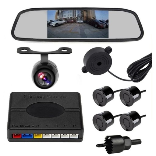 Камера заднім ходом датчики парковки зеркало lcd , фото
