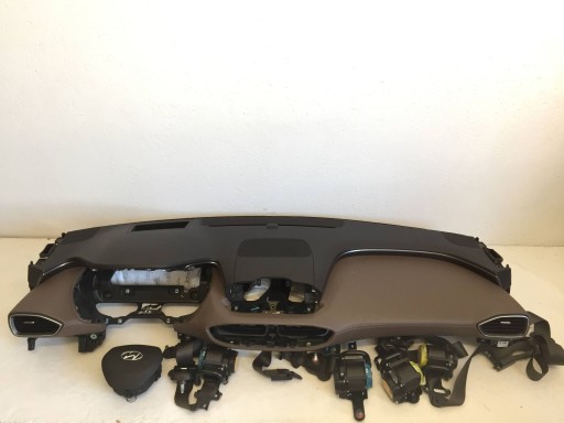 Hyundai santa fe iv подушка безопасности подушка безопасности ремень безопасности консоль комплект коричневый , фото