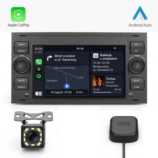 Радио android do ford kug s-max c-max focus fiesta carplay wifi 4gb рам , фото