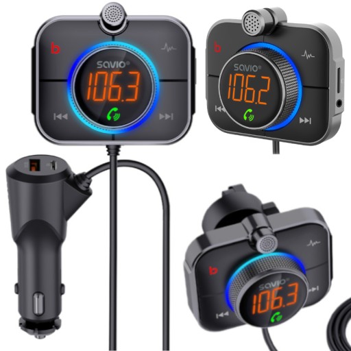 Fm-Передавач bluetooth зарадий пристрій usb qc tr-14 система гучномовців , фото