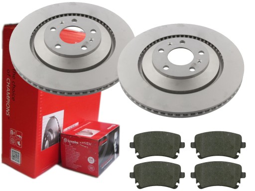 2× brembo диски тормозные тормозные колодки задний 09.c137.11 do audi a6 04- oem p85076 , фото
