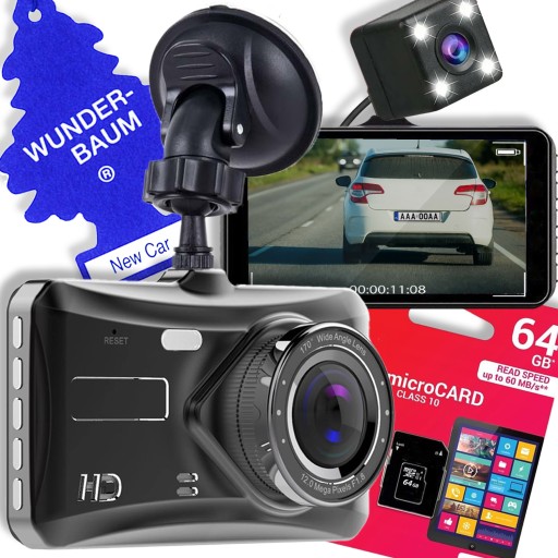 Відеореєстратор 985pro z карта 64 gb чорний , фото