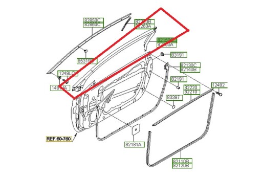 Уплотнители дверей do hyundai genesis coupe my12 , фото