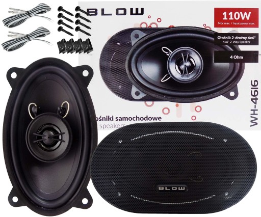 Колонки автомобільні двосторонній prolech blow wh-4616 4x6'' 2way , фото