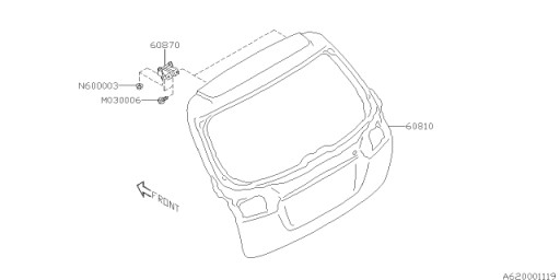 Крышка багажника subaru outback bt 2015-18 60809al00b9p , фото