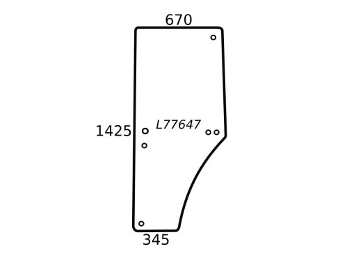 Скло двері ліве john deere l77647 l169102 , фото