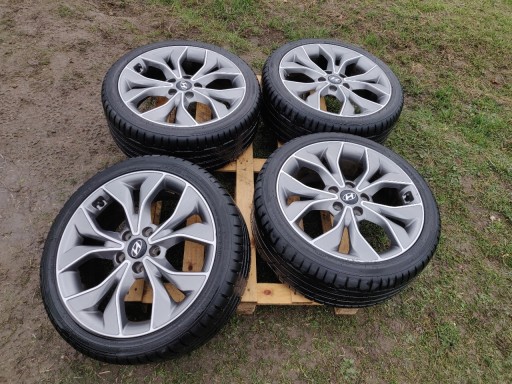 4× диск алюминеевая hyundai oe elantra gt 7.5 x 18 5x114.3 et 55 , фото