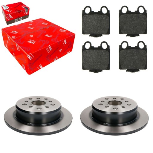 2× trw диск тормозной задний df4509 тормозные колодки kpl. gdb3233 , фото