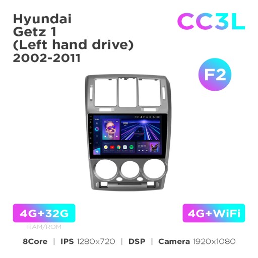 Радио автомобильные teyes cc3l 432 gb 9 hyundai получить 1 2002-2011 f2 2-din , фото