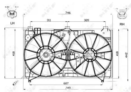Nrf 47580 вентиляторы охлажденния мотора , фото