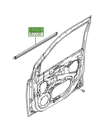 Hyundai oe 822101c001 уплотнитель дверей , фото