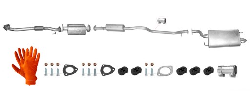 Daewo evanda 2.0 84-109kw 2000-2006 система выхлоп , фото