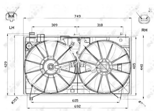 Nrf 47566 вентиляторы охлажденния мотора , фото